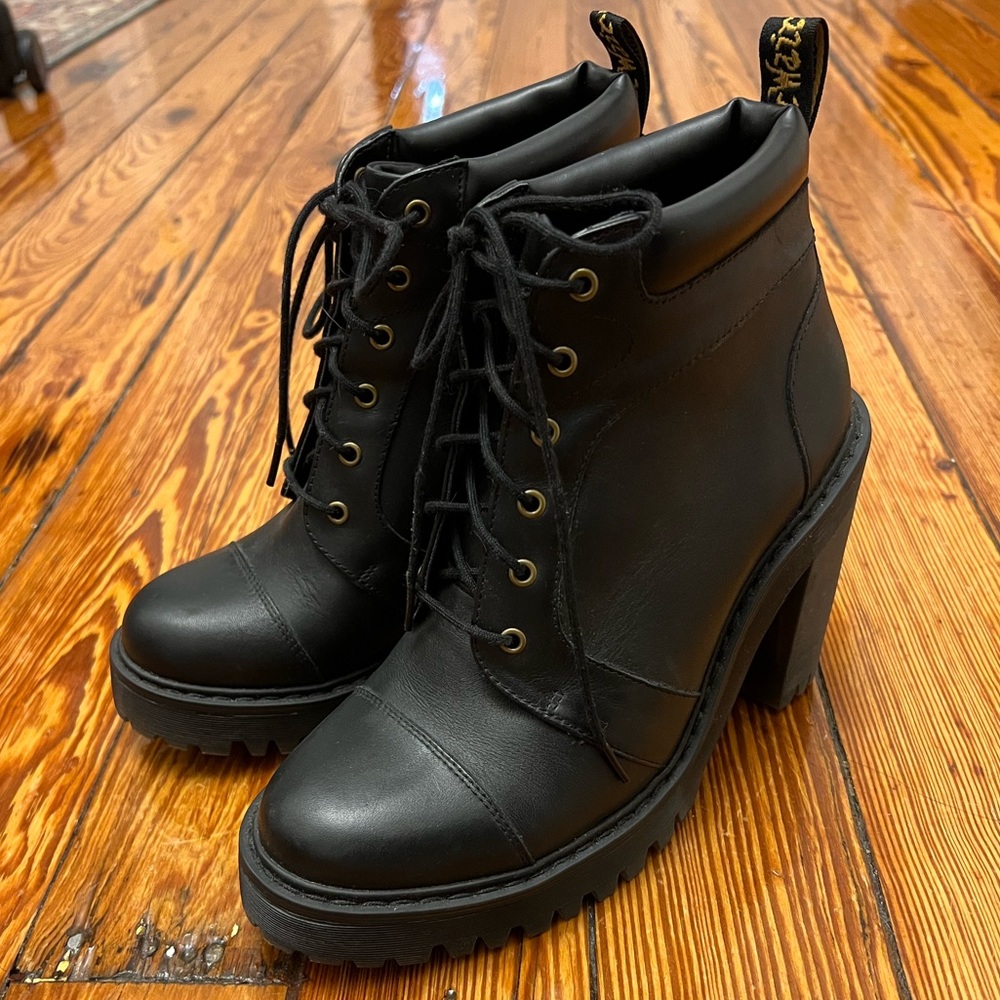 Dr. Martens Averil Leather Heeled Ankle Boots